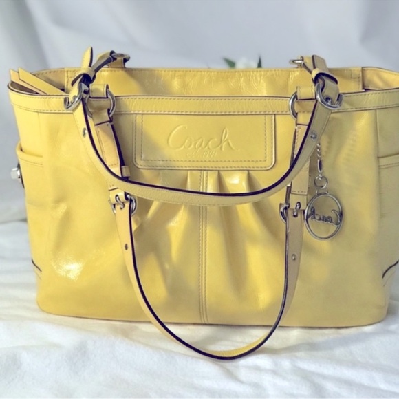 COACH East West Gallery Patent Leather Tote - Picture 8 of 16